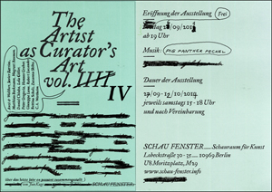 The Artist As Curator's Art vol. IV